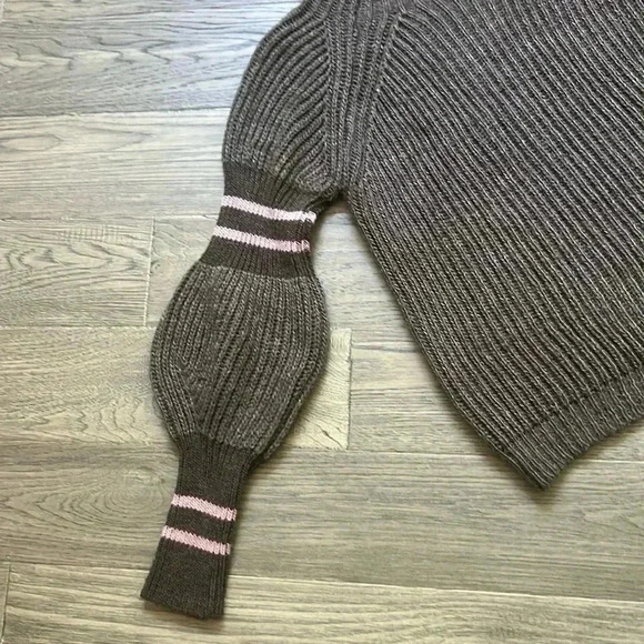 🔥Nada Del Riccio🔥 | Brown knit puff long sleeve sweater made in Italy - Picture 4 of 10